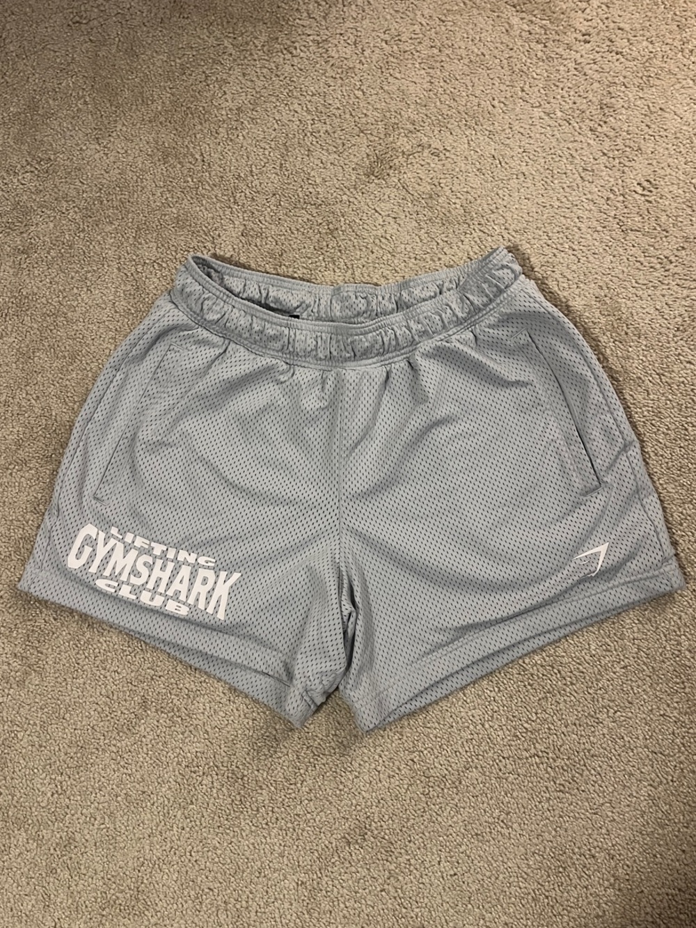 Gymshark Light Gray Mesh Athletic Shorts